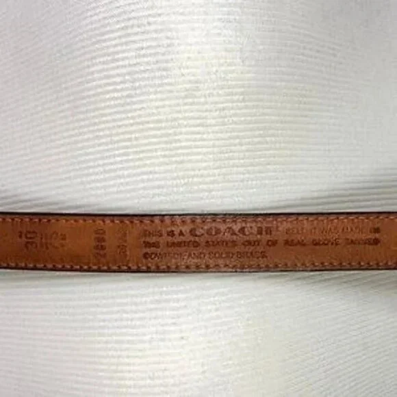 Coach Burgundy Leather Belt - Picture 3 of 7